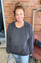 Load image into Gallery viewer, Warm Hearted Charcoal Hoodie - Ella’s Arrow