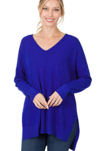 Load image into Gallery viewer, Little Too Late Blue Sweater - Ella’s Arrow