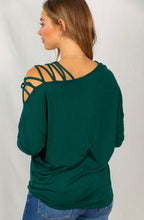 Load image into Gallery viewer, Until You Stay Hunter Green Top - Ella’s Arrow