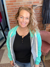 Load image into Gallery viewer, Somebody New Black Henley Tank