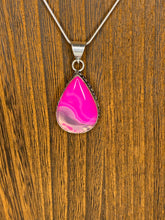 Load image into Gallery viewer, Botswana Agate Teardrop Pendant Necklace - Ella’s Arrow