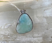 Load image into Gallery viewer, Larimar Triangle Pendant Necklace - Ella’s Arrow