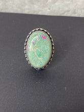 Load image into Gallery viewer, Ruby Fuchsite Oval Ring - Ella’s Arrow
