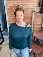 Load image into Gallery viewer, Until You Stay Hunter Green Top - Ella’s Arrow