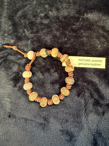 Knotted Leather & Gemstone Bracelets