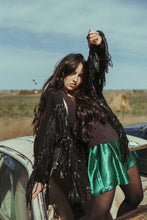 Load image into Gallery viewer, Fringe Finatic Tuxedo Black Cardigan
