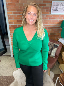 Every Day Kelly Green Top