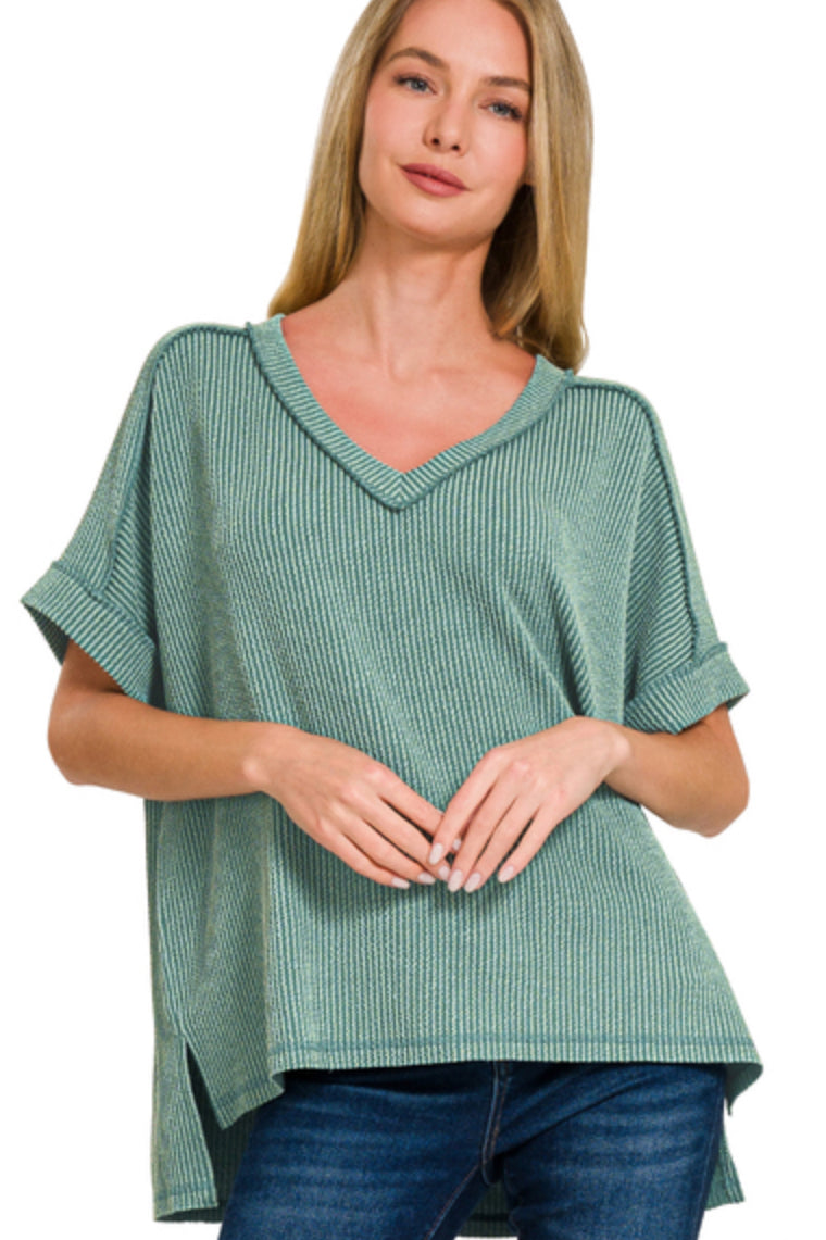 With You Dusty Sage Top