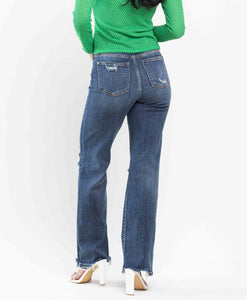 Judy Blue 90's Distressed Dark Wash Jeans
