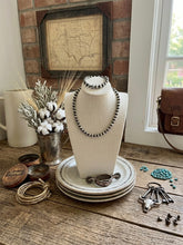 Load image into Gallery viewer, Deadwood Sterling Silver Pearl Necklace &amp; Bracelet Set
