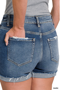 Zenana Dark Wash Jean Shorts