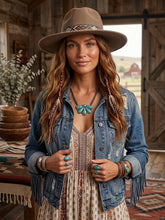 Load image into Gallery viewer, Cheyenne Squash Blossom Pendant Necklace
