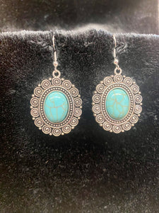 Lark Turquoise Silver Earrings