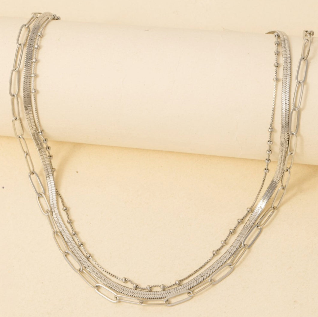 Layered Mixed Chain Necklace