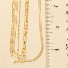 Load image into Gallery viewer, Layered Mixed Chain Necklace
