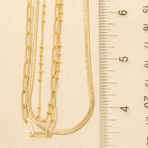 Layered Mixed Chain Necklace