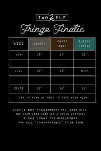 Fringe Finatic Tuxedo Black Cardigan