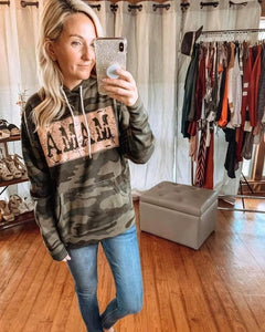 Mama Vintage Camo Hoodie
