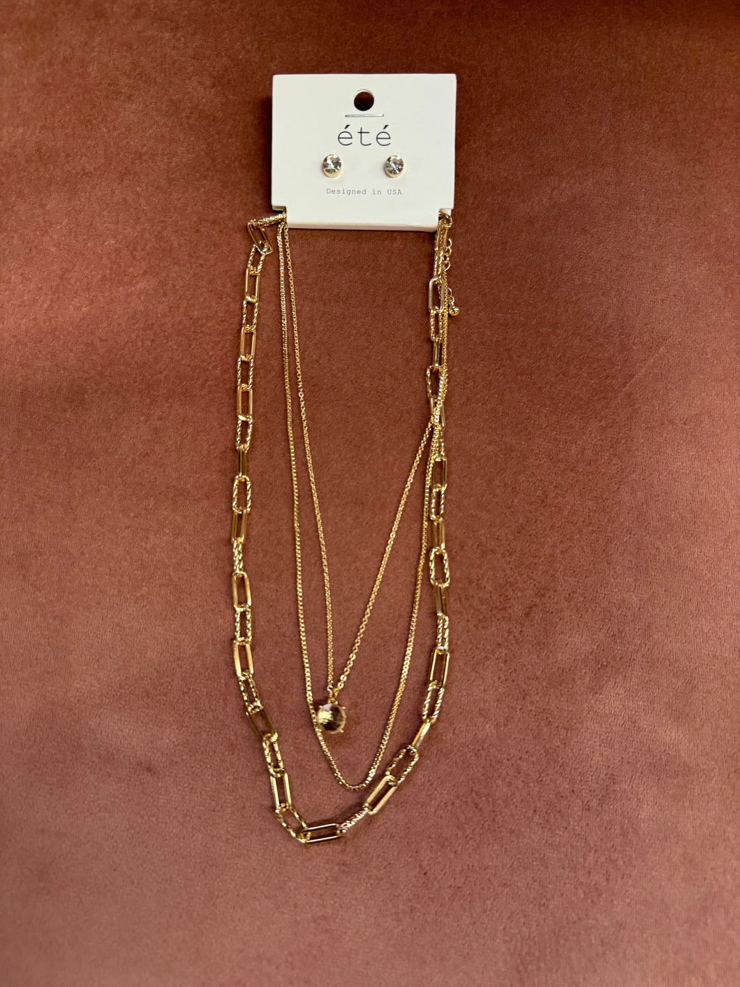 Layered Gold Chain Necklace Set