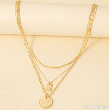 Load image into Gallery viewer, Layered Gold Pendant Necklace Set
