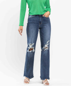 Judy Blue 90's Distressed Dark Wash Jeans