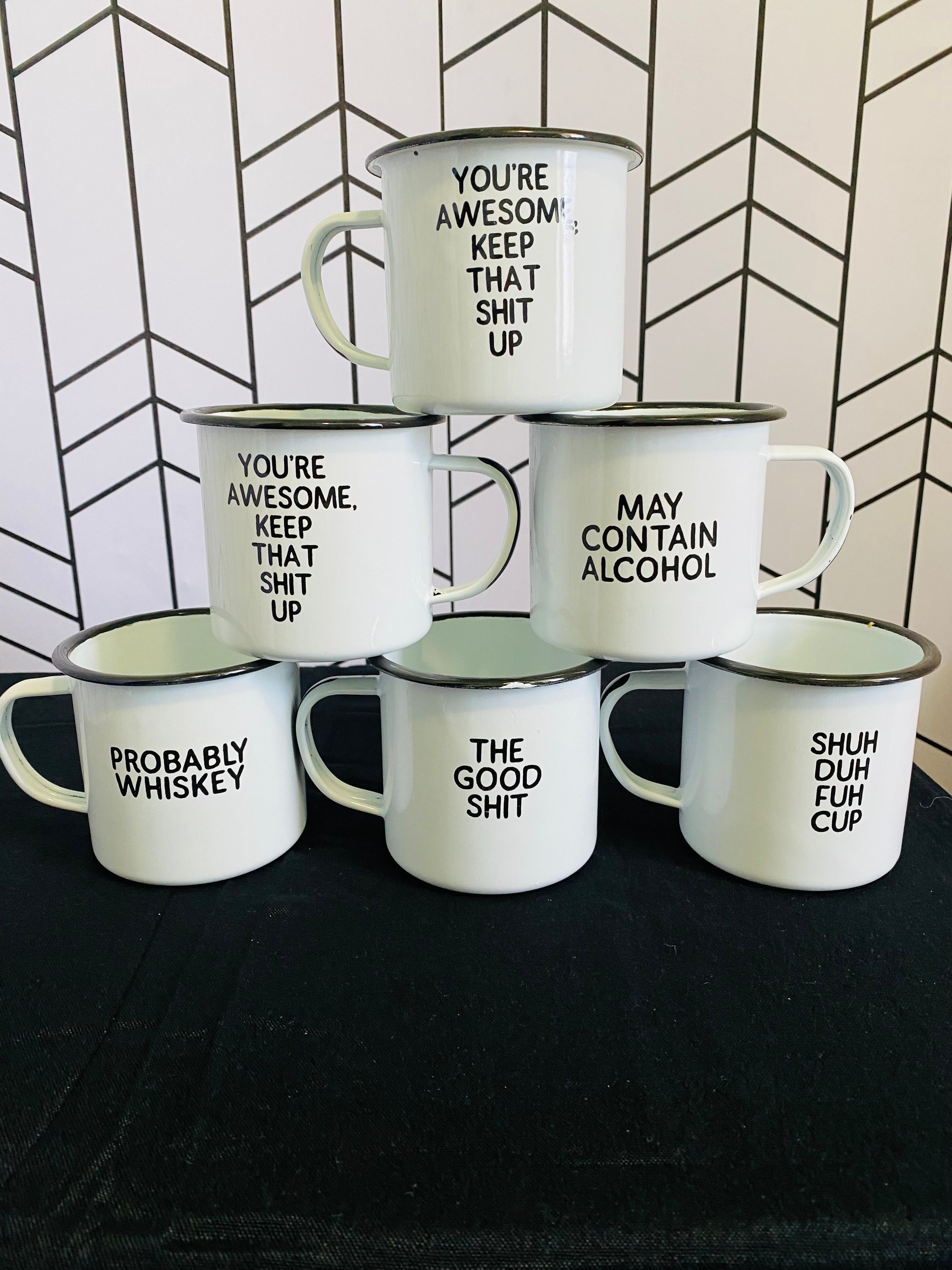 alcohol coffee mugs Probably Whiskey