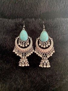 Bailey Turquoise Silver Earrings