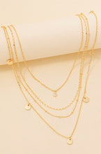 Load image into Gallery viewer, Layered Gold Charm Necklace Set
