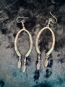 Skye Turquoise Feather Earrings
