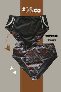 Retro Western Reversible Swimsuit Bottoms