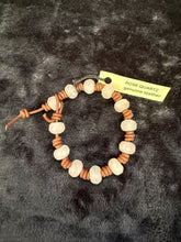 Load image into Gallery viewer, Knotted Leather &amp; Gemstone Bracelets
