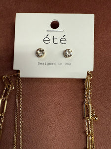 Layered Gold Chain Necklace Set