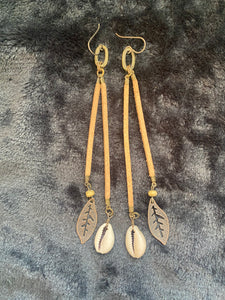 Annamae Leather Shell Earrings