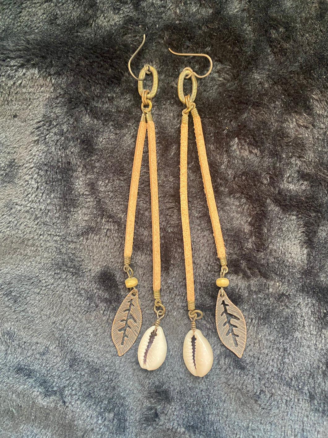 Annamae Leather Shell Earrings