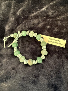 Knotted Leather & Gemstone Bracelets