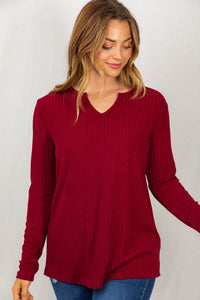 Always Here Burgundy Top