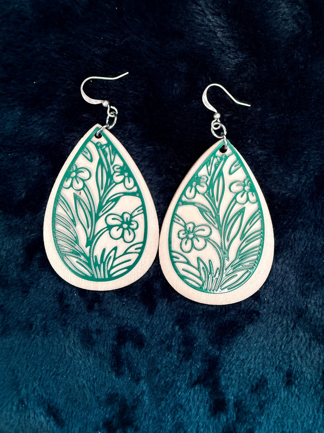 Lila Floral Teardrop Earrings
