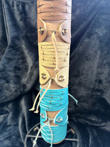 Sasha Genuine Leather Shredded Cuffs