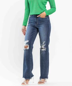 Judy Blue 90's Distressed Dark Wash Jeans