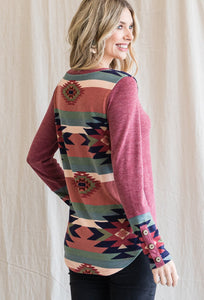 Down the River Aztec Top