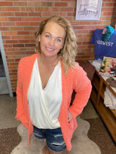 Load image into Gallery viewer, All My Life Coral Popcorn Cardigan
