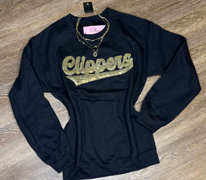 Clippers Black Crewneck Sweatshirt