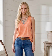 Load image into Gallery viewer, Cheating Heart Neon Coral Tank
