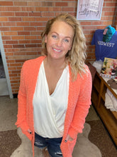 Load image into Gallery viewer, All My Life Coral Popcorn Cardigan

