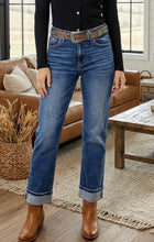 Load image into Gallery viewer, Zenana Dark Wash Straight Cut Jeans
