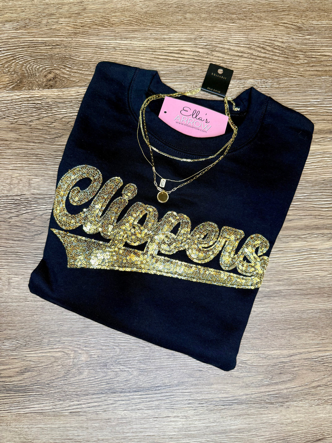 Clippers Black Crewneck Sweatshirt