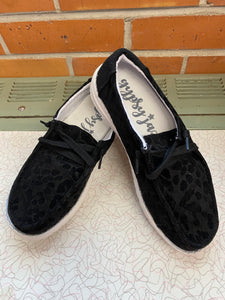Janie Black Leopard Print Shoes