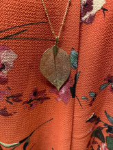 Load image into Gallery viewer, Leaf Necklace with Long Gold Chain
