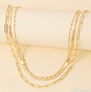Layered Mixed Chain Necklace
