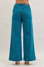 Load image into Gallery viewer, Judy Blue Wide Leg Teal Jeans
